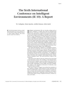 I The Sixth International Conference on Intelligent Environments (IE 10): A Report