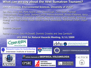 What can we say about the next Sumatran Tsunami?