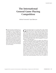 G The International General Game Playing Competition