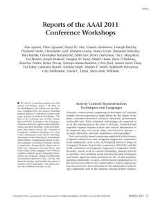 Reports of the AAAI 2011 Conference Workshops