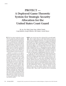 PROTECT — A Deployed Game-Theoretic System for Strategic Security Allocation for the