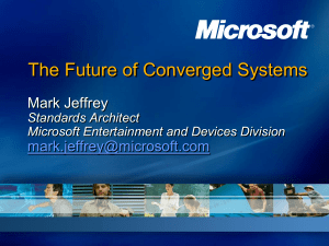 M The Future of Converged Systems Mark Jeffrey