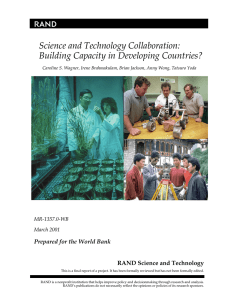 R Science and Technology Collaboration: Building Capacity in Developing Countries?
