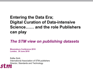 Entering the Data Era; Digital Curation of Data-intensive can play