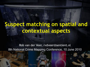 Suspect matching on spatial and contextual aspects Rob van der Veer,