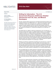 Oil &amp; Gas Alert Drilling for Information:  The U.S.