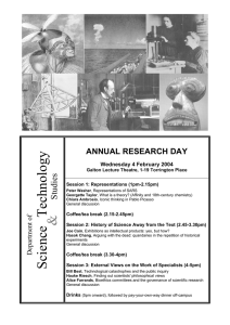 Technology Studies ANNUAL RESEARCH DAY