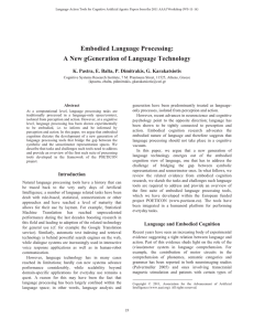 Embodied Language Processing: A New gGeneration of Language Technology