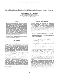 Beyond Plan Length: Heuristic Search Planning for Maximum Reward Problems