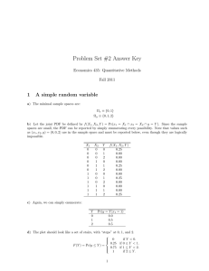 Problem Set #2 Answer Key 1 A simple random variable