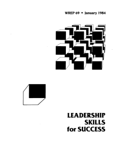 LEADERSHIP SKILLS for SUCCESS WREP69 • January 1984