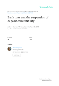 Bank	runs	and	the	suspension	of deposit	convertibility 36 131