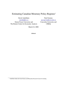 Estimating Canadian Monetary Policy Regimes