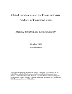 Global Imbalances and the Financial Crisis: Products of Common Causes