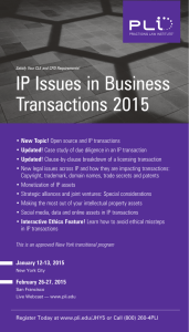 IP Issues in Business Transactions 2015