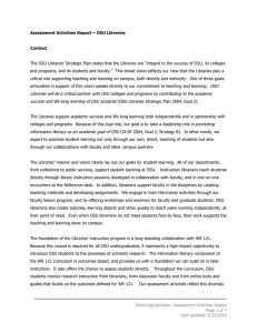 Assessment Activities Report – OSU Libraries Context