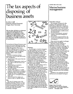 The tax aspects of disposing of business assets Marine business