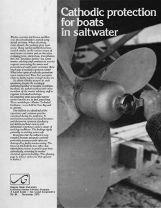 Cathodic protection for boats ^ in saltwater