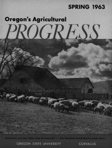 SPRING 1963 Oregon's Agricultural RSITY