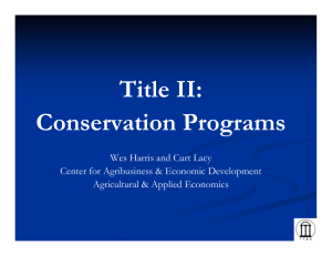 Title II: Conservation Programs