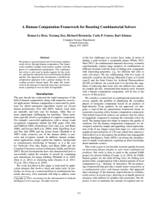 A Human Computation Framework for Boosting Combinatorial Solvers