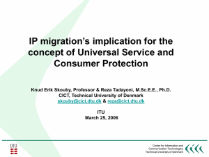 IP migration’s implication for the concept of Universal Service and Consumer Protection