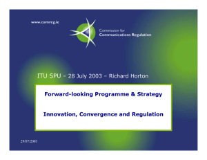 ITU SPU – 28 July 2003 – Richard Horton