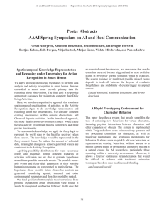 Poster Abstracts AAAI Spring Symposium on AI and Heal Communication