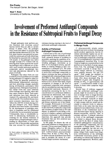 Involvement of Preformed Antifungal Compounds Dov Prusky Noel T. Keen
