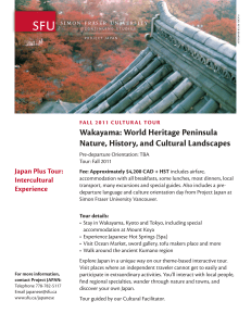 Wakayama: World Heritage Peninsula Nature, History, and Cultural Landscapes Japan Plus Tour: