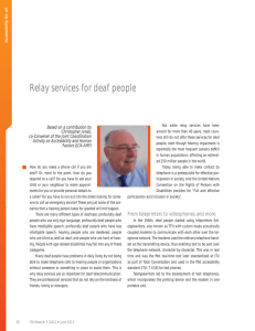 Relay services for deaf people Accessibility for all Christopher Jones,