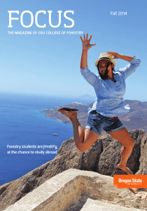 FOCUS Fall 2014 Forestry students are jumping at the chance to study abroad