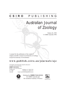 Australian Journal of Zoology C S I R O