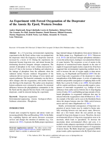 An Experiment with Forced Oxygenation of the Deepwater