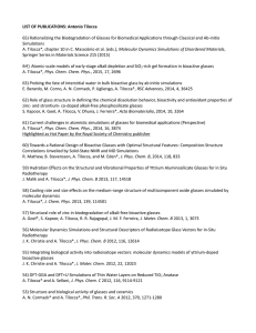LIST OF PUBLICATIONS: Antonio Tilocca