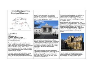 Historic Highlights in the Building of Bloomsbury