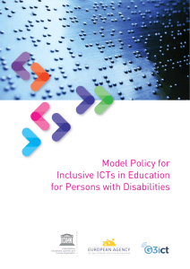 Model Policy for Inclusive ICTs in Education for Persons with Disabilities
