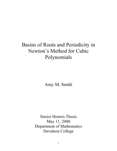 Basins of Roots and Periodicity in Newton’s Method for Cubic Polynomials
