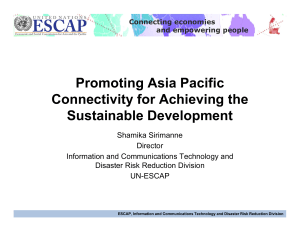 Promoting Asia Pacific Connectivity for Achieving the Sustainable Development