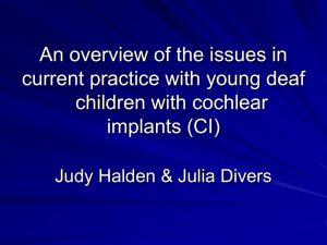 An overview of the issues in current practice with young deaf