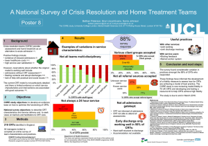 A National Survey of Crisis Resolution and Home Treatment Teams