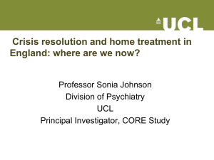 Crisis resolution and home treatment in England: where are we now?