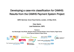Developing a case-mix classification for CAMHS: