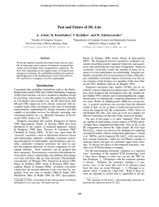 Past and Future of DL-Lite A. Artale, R. Kontchakov, V. Ryzhikov