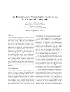 An Experiment to Characterize Head Motion