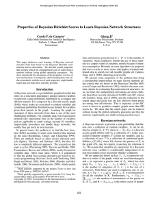Properties of Bayesian Dirichlet Scores to Learn Bayesian Network Structures