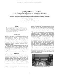 Lego Plays Chess:  A Low-Cost, Low-Complexity Approach to Intelligent Robotics