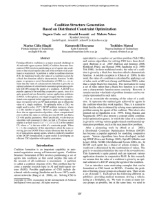 Coalition Structure Generation Based on Distributed Constraint Optimization