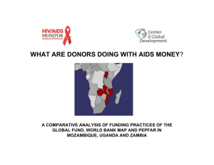 WHAT ARE DONORS DOING WITH AIDS MONEY