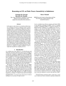 Reasoning on LTL on Finite Traces: Insensitivity to Infiniteness Marco Montali